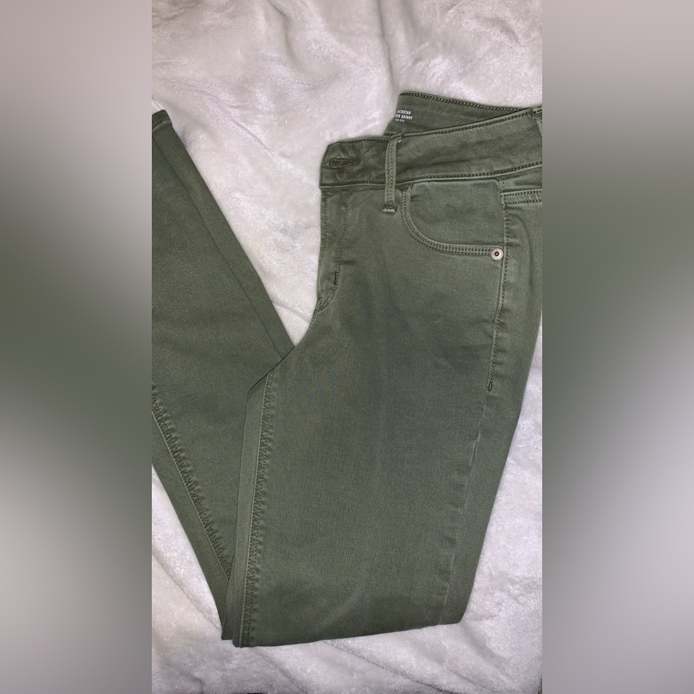 New Old Navy super skinny mid rise green jeans